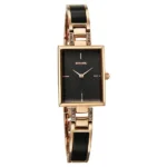 Sonata Aura Quartz Analog Black Dial Two Toned Stainless Steel Strap Watch For Women