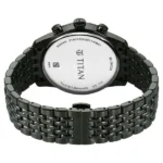 Titan Micromotors Analog with Independent Hour, Minute and 2nd Sub-Dial Olive Dial Stainless Steel Strap Watch for Men - Image 4