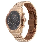 Titan Micromotors Analog with Independent Hour, Minute and 2nd Sub-Dial Rose Gold Stainless Steel Strap Watch for Men - Image 3