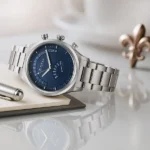 Titan Micromotors Analog with Retrograde Day and Date and Blue Dial Stainless Steel Strap Watch for Men