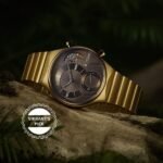 Titan Micromotors Analog with Date and Sun-Moon Sub-Dial and Khaki Dial Khaki Stainless Steel Strap Watch for Men