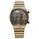 Titan Micromotors Analog with Date and Sun-Moon Sub-Dial and Khaki Dial Khaki Stainless Steel Strap Watch for Men - Image 2