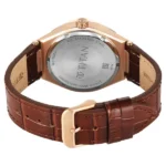 Titan Contour Analog with Small Second and White Dial Brown Leather Strap Watch for Men - Image 4