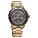 Titan Classique Four Eye Multifunction Analog with Anthracite Dial Carnation Gold Stainless Steel Strap Watch for Men - Image 2