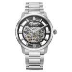 Titan See-Through Skeletal Automatic Analog with Black Dial Silver Stainless Steel Strap Watch for Men - Image 2