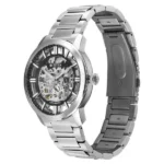 Titan See-Through Skeletal Automatic Analog with Black Dial Silver Stainless Steel Strap Watch for Men - Image 3