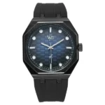 Vyb Rebel By Fastrack Quartz Analog Multicoloured Dial Black Silicone Strap Watch For Guys - Image 2