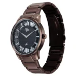 Vyb Horizon By Fastrack Quartz Analog Black Dial Brown Stainless Steel Strap Watch For Guys - Image 2