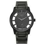 Vyb Horizon By Fastrack Quartz Analog Black Dial Grey Stainless Steel Strap Watch For Guys - Image 2