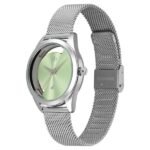 Vyb Runway By Fastrack Quartz Analog Green Dial Silver Stainless Steel Strap Watch For Girls - Image 2