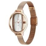 Vyb Charmer By Fastrack Quartz Analog Silver Dial Rose Gold Stainless Steel Strap Watch For Girls - Image 2