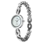 Vyb Siren By Fastrack Quartz Analog White Mother of Pearl Dial Silver Stainless Steel Strap Watch For Girls - Image 3