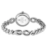 Vyb Siren By Fastrack Quartz Analog White Mother of Pearl Dial Silver Stainless Steel Strap Watch For Girls - Image 4