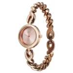 Vyb Siren By Fastrack Quartz Analog Pink Dial Rose Gold Stainless Steel Strap Watch For Girls - Image 2