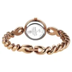 Vyb Siren By Fastrack Quartz Analog Pink Dial Rose Gold Stainless Steel Strap Watch For Girls - Image 4