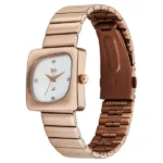 Vyb Diva By Fastrack Quartz Analog Mother of Pearl Dial Rose Gold Stainless Steel Strap Watch For Girls - Image 3