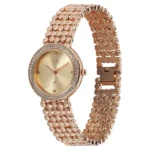 Vyb Iconique By Fastrack Quartz Analog Pink Dial Rose Gold Metal Strap Watch For Girls - Image 2