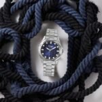 Poze By Sonata Quartz Analog Blue Dial Silver Metal Strap Watch For Men