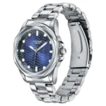 Poze By Sonata Quartz Analog Blue Dial Silver Metal Strap Watch For Men - Image 3