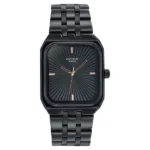 Poze By Sonata Quartz Analog Black Dial Black Metal Strap Watch For Men - Image 2