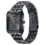 Poze By Sonata Quartz Analog Black Dial Black Metal Strap Watch For Men - Image 3