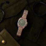 Poze By Sonata Quartz Analog Green Dial Rose Gold Metal Strap Watch For Men