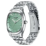 Poze By Sonata Quartz Analog Green Dial Silver Metal Strap Watch For Men - Image 2