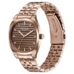Poze By Sonata Quartz Analog Grey Dial Rose Gold Metal Strap Watch For Men - Image 3