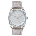 Poze By Sonata Quartz Analog White Dial Grey Nylon Strap Watch For Men