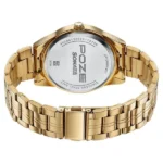 Poze By Sonata Quartz Analog Green Dial Gold Metal Strap Watch For Men - Image 4
