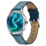 Poze By Sonata Quartz Analog Blue Dial Blue Leather Strap Watch For Men - Image 2