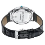 Poze By Sonata Quartz Analog Blue Dial Black Leather Strap Watch For Men - Image 4