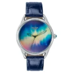 Poze By Sonata Quartz Analog Blue Dial Blue Leather Strap Watch For Men