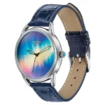 Poze By Sonata Quartz Analog Blue Dial Blue Leather Strap Watch For Men - Image 2