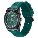 Poze By Sonata Quartz Analog Green Dial Green Silicone Strap Watch For Men - Image 2