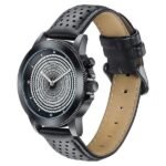 Poze By Sonata Quartz Analog Black Dial Black PU Leather Strap Watch For Men - Image 2