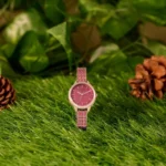 Poze By Sonata Quartz Analog Pink Dial Two Toned Metal Strap Watch For Women