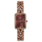 Poze By Sonata Quartz Analog Brown Dial Brown Metal Strap Watch For Women