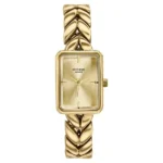 Poze By Sonata Quartz Analog Golden Dial Gold Metal Strap Watch For Women