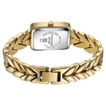 Poze By Sonata Quartz Analog Golden Dial Gold Metal Strap Watch For Women - Image 4