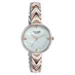 Poze By Sonata Quartz Analog Mother of Pearl Dial Two Toned Metal Strap Watch For Women