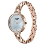 Poze By Sonata Quartz Analog Mother of Pearl Dial Rose Gold Metal Strap Watch For Women - Image 2