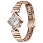 Poze By Sonata Quartz Analog Mother of Pearl Dial Rose Gold Metal Strap Watch For Women - Image 2