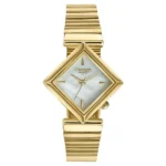 Poze By Sonata Quartz Analog Mother of Pearl Dial Gold Metal Strap Watch For Women