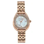 Poze By Sonata Quartz Analog Mother of Pearl Dial Rose Gold Metal Strap Watch For Women