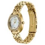 Poze By Sonata Quartz Analog Mother of Pearl Dial Gold Metal Strap Watch For Women - Image 2