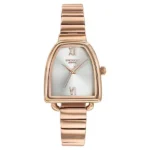 Poze By Sonata Quartz Analog Silver Dial Rose Gold Metal Strap Watch For Women