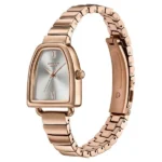 Poze By Sonata Quartz Analog Silver Dial Rose Gold Metal Strap Watch For Women - Image 2