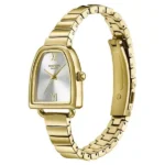 Poze By Sonata Quartz Analog Silver Dial Gold Metal Strap Watch For Women - Image 2