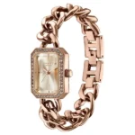 Poze By Sonata Quartz Analog Rose Gold Dial Rose Gold Metal Strap Watch For Women - Image 2